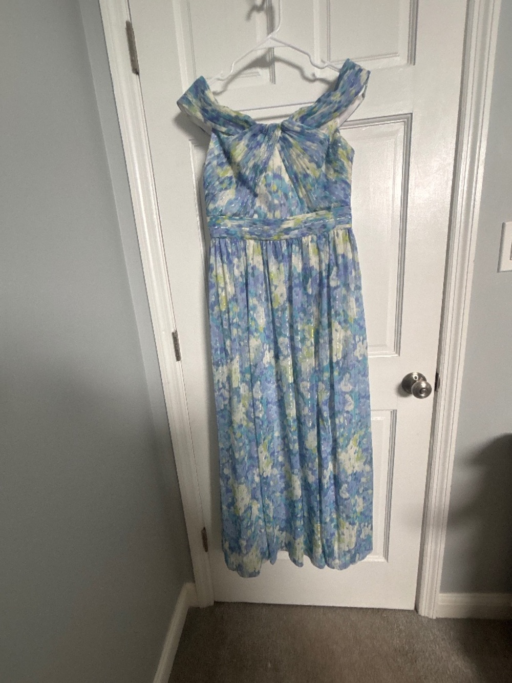 Watercolor blue dress